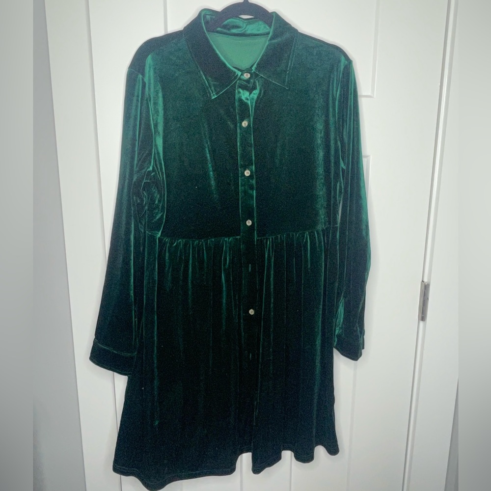 Green Velvet dress